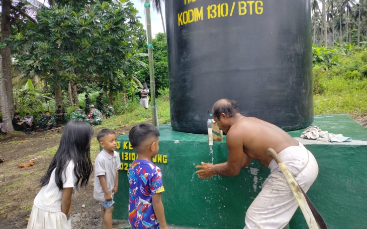 Warga Mulai Nikmati Pembangunan Bak Air TMMD