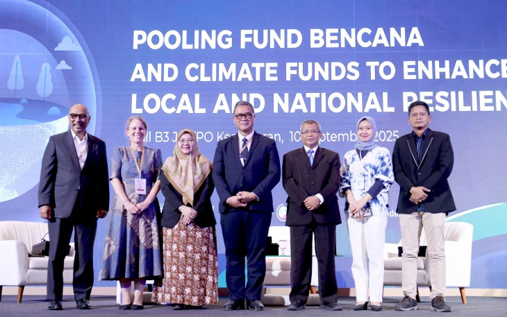 Seminar Pemanfaatan Pooling Fund Bencana dan Dana Perubahan Iklim dalam The 4th Asia Disaster Management & Civil Protection Expo & Conference (ADEXCO) di Jakarta International Expo (JIExpo) Jakarta Pusat, pada Rabu (11/9)