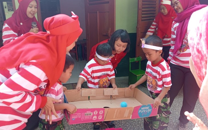 Taman Kanak-kanak (TK) Kartika Jaya IV-20 Ponorogo menggelar semarak peringatan hari kemerdekaan ke-80 Republik Indonesia, Rabu (13/08/2025)