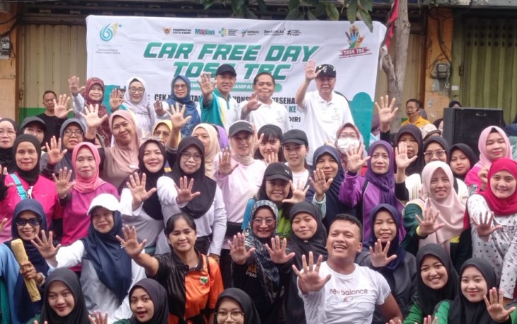 Dinkes Kota Kediri Gencar Sosialisasi TOSS TBC di Car Free Day