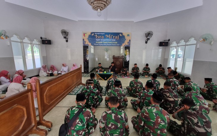 Kodim 0801/Pacitan Gelar Acara Peringatan Isra Miraj