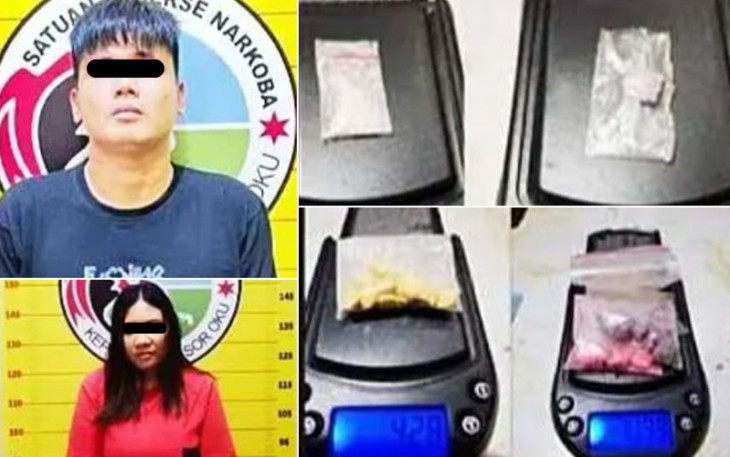 Tersangka dan barang bukti saat diamankan
