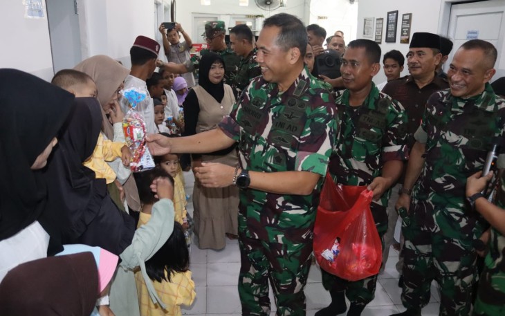 Tim Penilai Lomba Karya Bakti Tingkat Korem Kunjungi Panti Asuhan Yayasan Amanah Assodiqiyah