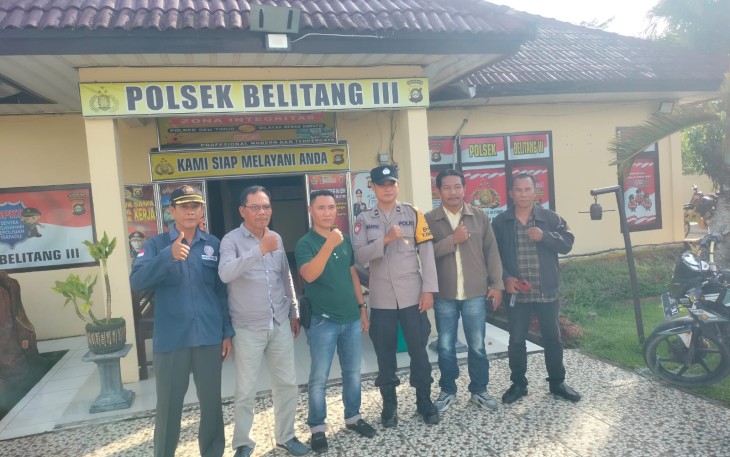 Kunjungan Beberapa Awak Media Kekantor Polsek Belitang III
