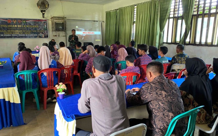 Non Fisik TMMD Ke-124 Kodim 0408/BS Gelar Penyuluhan Wasbang