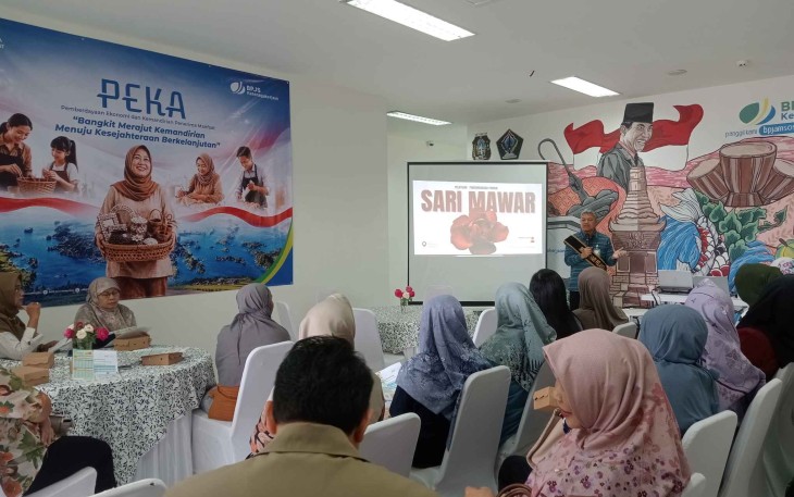 Pemberian Edukasi Kewirausahaan yang Difasilitasi BPJS Ketenagakerjaan Cabang Blitar ke Ahli Waris, Jumat 4 September 2026. (Foto : Klikwarta.com)