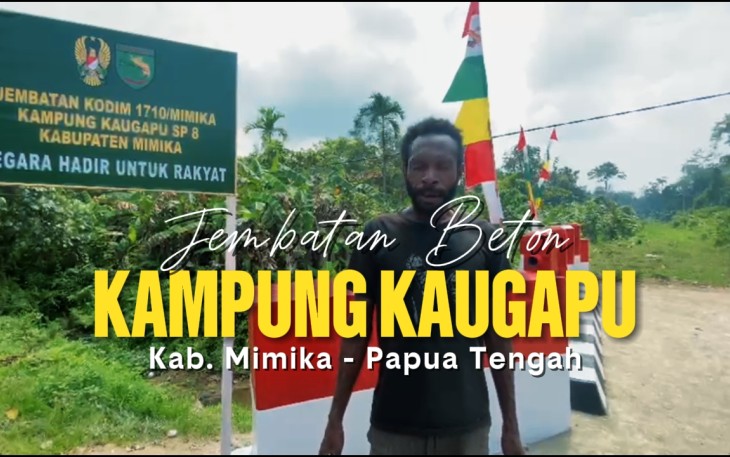 Kodim 1710/Mimika Bangun Akses dan Konektivitas di Kampung Kaugapu