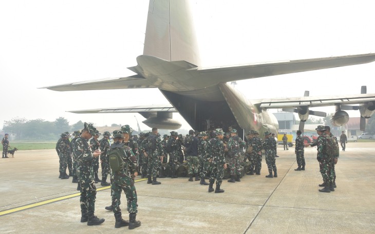 TNI Kerahkan Tiga Batalyon Teritorial Pembangunan Perkuat Penanganan Karhutla di Kalbar