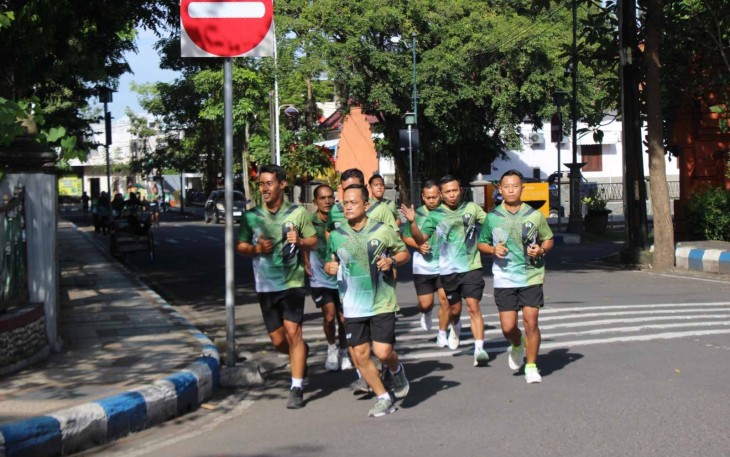 Lari pagi prajurit Kodim Tulungagung 