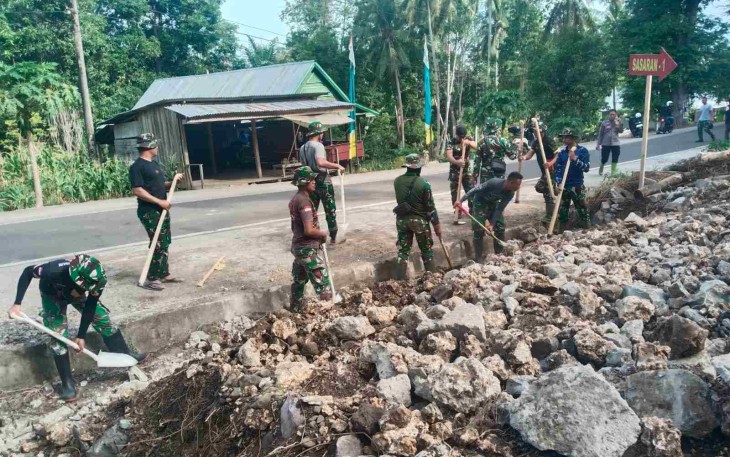 Pengerjaan sasaran fisik TMMD ke 127 Kodim Soppeng