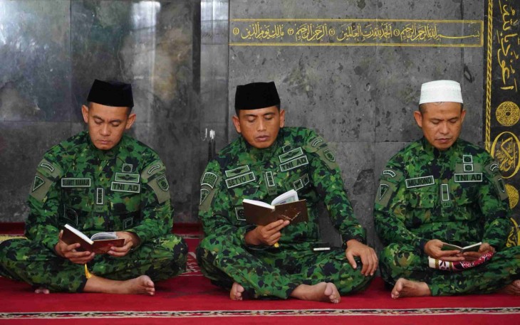 Doa bersama jelang HUT Ke-65 Kostrad di Masjid Sabilul Huda, Divif 2 Kostrad, Singosari, Kamis (5/3)