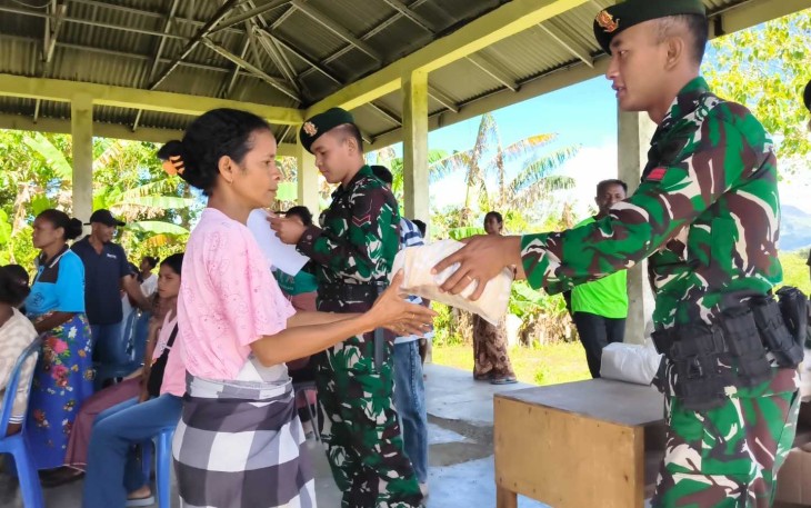 Aksi sosial Yonarmed 12 Kostrad di Piebulak