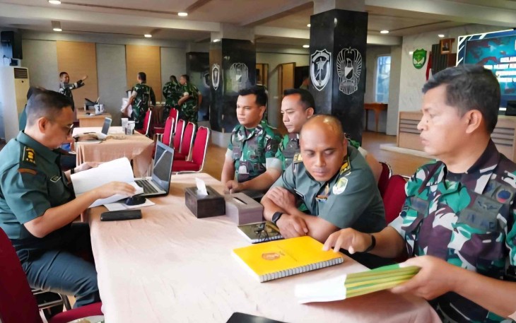 Tim Wasrik Itdam Jaya di Makorem 052/Wkr, Senin (20/4)