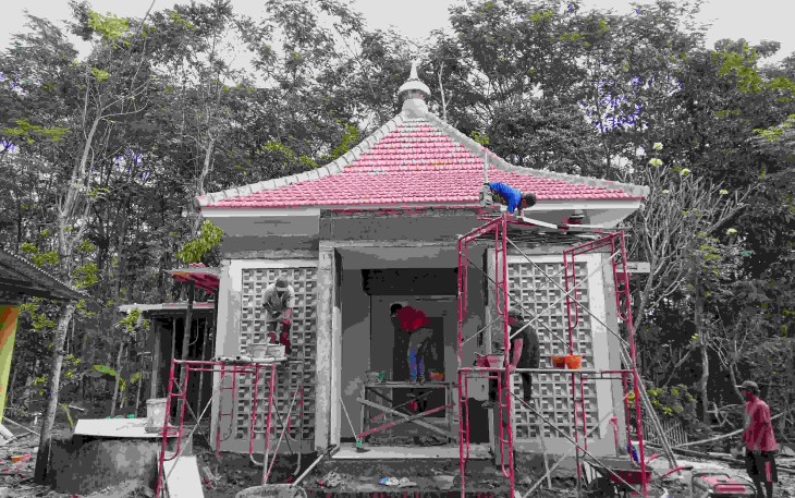 Pembangunan musholla Baiturrohim Desa Brage