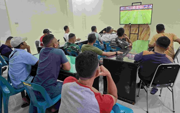 Nobar gembira piala dunia 2026 Korem 023/KS