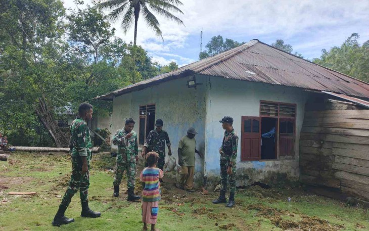 Rehab RTLH program TMMD ke-129 Kodim 1807 Sorong Selatan