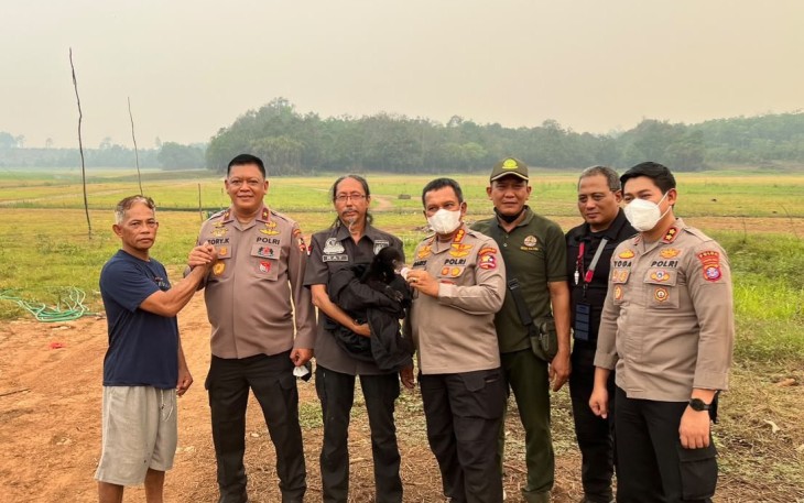Penyelamatan anak beruang madu terdampak karhutla di Kalteng