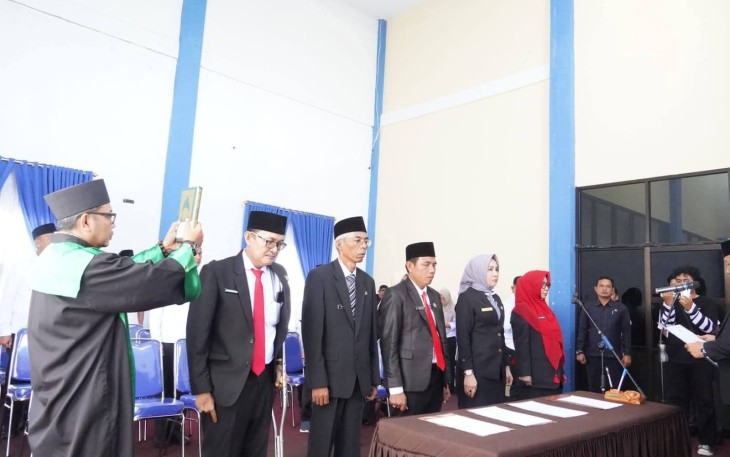Pelantikan Pejabat Eselon II dan III di Lingkungan Pemkot Bengkulu/ Foto : MC 