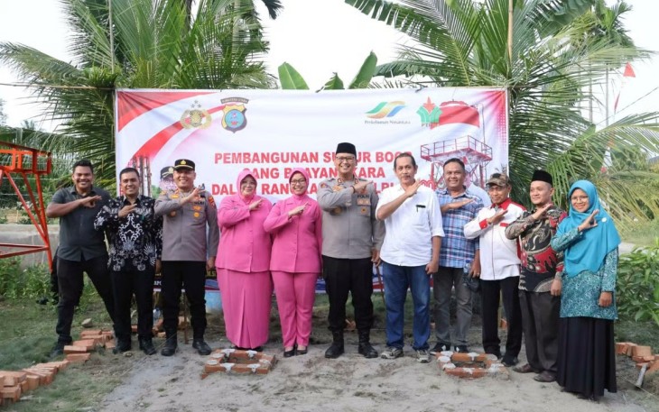 Holding Perkebunan Nusantara Perkuat Akses Air Bersih, PTPN IV PalmCo dan Polres Langkat Bangun Sumur Bor bagi Masyarakat