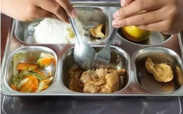 Ilustrasi tempat makan ompreng MBG