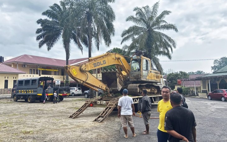 Polres Pasaman Barat Tangkap Pelaku PETI di Kasiak Putih Nagari Kajai
