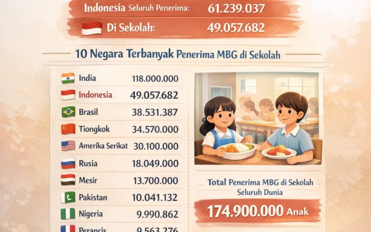 Indonesia peringkat kedua dunia