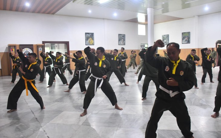 Latihan PSM prajurit Kodim Madiun
