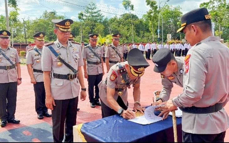 Polres Bintan Gelar Serah Terima Jabatan PJU Polres Bintan