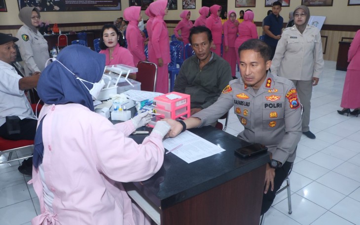 Polres Blitar Kota Gelar Bakti Kesehatan