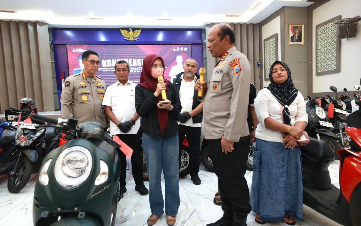 Polda Jatim Kembalikan Motor Korban Curanmor dan Begal Tanpa Biaya