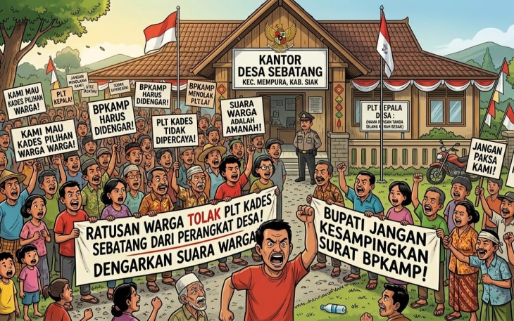 Warga Sebatang Tolak Plt Keuchik Dari Perangkat Desa