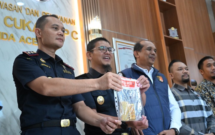 Bea Cukai Aceh Gagalkan Dugaan Penyelundupan 2,9 Kg Emas ke Malaysia