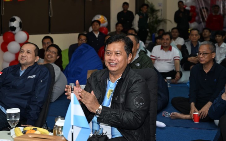 Transmigran Nobar Piala Dunia, Wamen Viva Yoga: Menjaga Sportifitas, Persatuan, dan Spirit Perjuangan