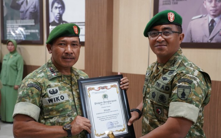 Perkuat Kinerja Satuan, Kodim 0808/Blitar Gelar Upacara Sertijab Danramil Dan Pindah Satuan