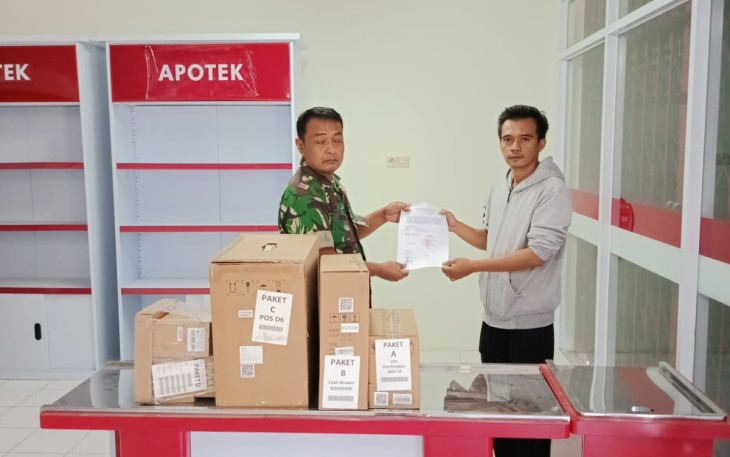 Kodim 0801/Pacitan Kawal Pendistribusian Perangkat Komputer Kelengkapan KDKMP