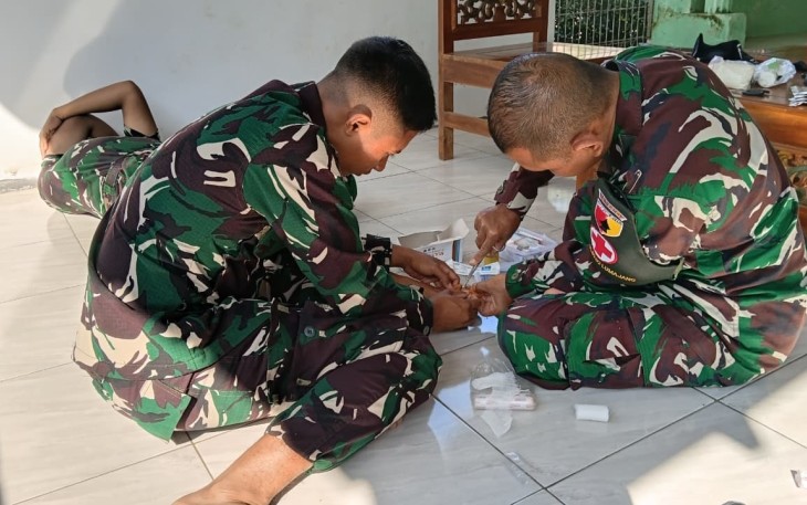 Pelayanan kesehatan anggota Satgas TMMD