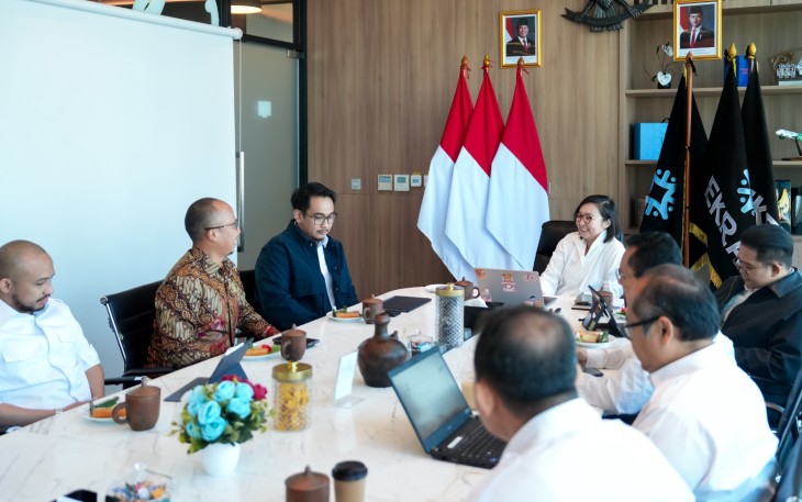 Wakil Menteri Ekraf, Irene Umar, menerima audiensi Wali Kota Tasikmalaya, Viman Alfarizi Ramadhan di Kantor Kementerian Ekraf, Jakarta, Senin (27/7/2026)