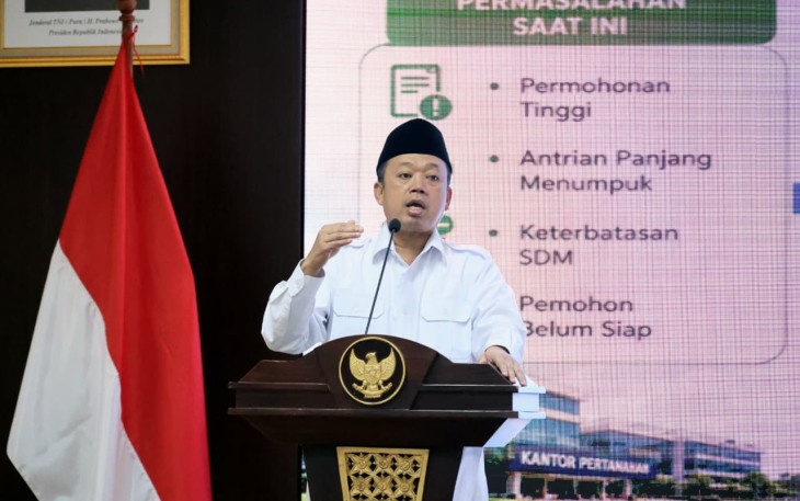 Menteri Agraria dan Tata Ruang/Kepala Badan Pertanahan Nasional (ATR/BPN), Nusron Wahid