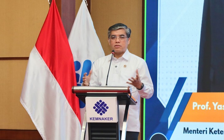 Menteri Ketenagakerjaan (Menaker) Yassierli di Balai Besar Peningkatan Produksi (BBPP) Bekasi, Jawa Barat, Kamis (13/8/2026)