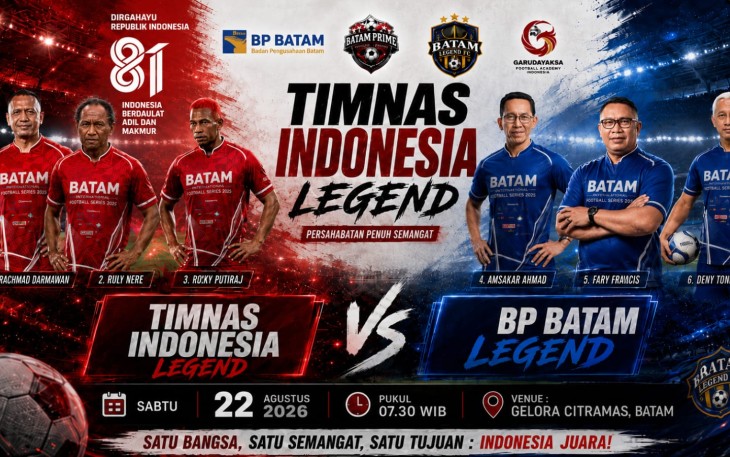 Timnas Indonesia Legend Turun ke Batam, Hidupkan Ghirah Sepak Bola dari Grassroots Hingga Internasional