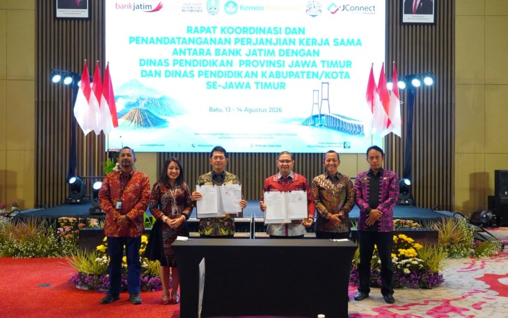 Bank Jatim Perkuat Sinergi Dispendik se-Jatim melalui PKS Layanan Jasa Perbankan Satuan Pendidikan