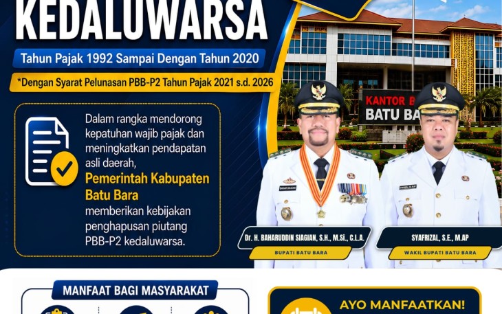 Pemkab Batu Bara Hapus Piutang PBB - P2 Kedaluwarsa, Warga Diminta Segera Manfaatkan