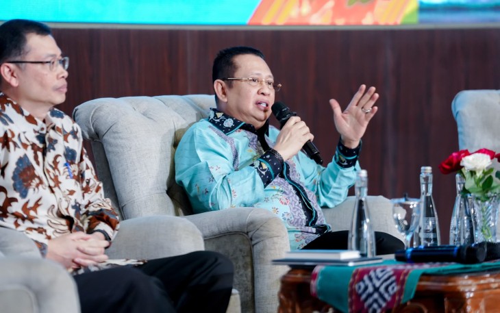 Anggota DPR RI Fraksi Partai Golkar sekaligus Ketua MPR RI ke-15 dan Wakil Ketua Umum Bidang Polhukam KADIN Indonesia , Bambang Soesatyo (Bamsoet) 