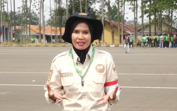 Perwakilan Lady Ojol Jabodetabek sekaligus perwakilan Asosiasi Ojol Nusantara, Saidah Anwar