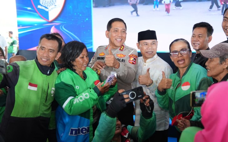 Kegiatan tersebut dihadiri Kepala Korps Lalu Lintas (Kakorlantas) Polri Irjen Pol Wibowo bersama jajaran pejabat utama Korlantas Polri