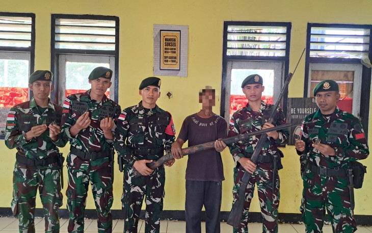 Yonarmed 12 Kostrad Wujudkan Keamanan Perbatasan lewat Pembinaan Teritorial