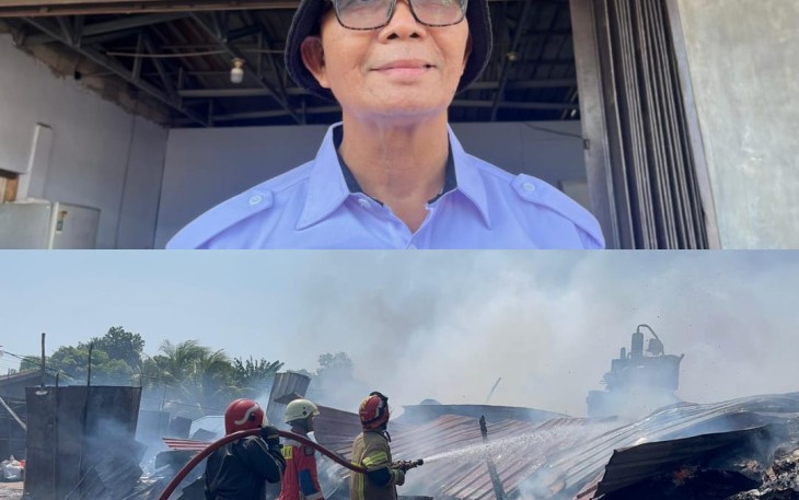 Kebakaran Gudang di Tanjung Unggat, Tiga Armada Dikerahkan Padamkan Api