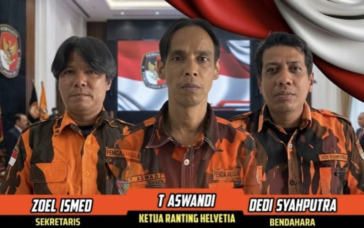 Ketua Ranting Pemuda Pancasila (PP) Kelurahan Helvetia, Teuku Aswandi
