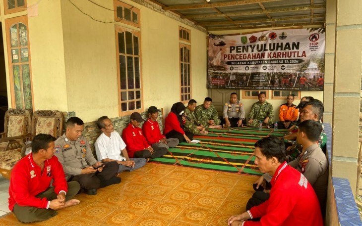 TNI Gelar Penyuluhan Pencegahan Karhutla di Kabupaten Sambas