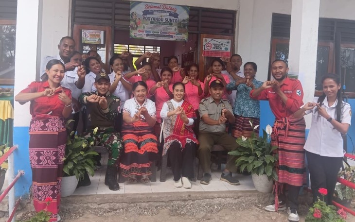 Dari Posyandu untuk Generasi Sehat, Yonarmed 12 Kostrad Perkuat Kepedulian di Perbatasan